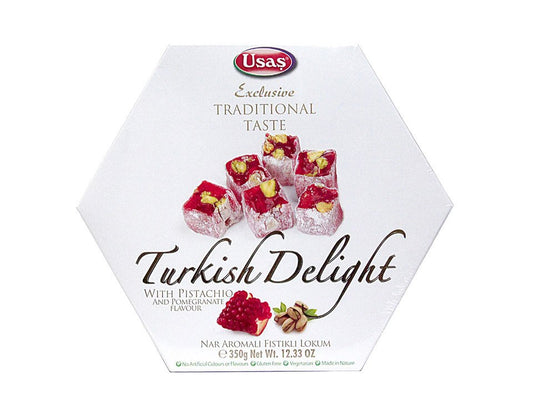Usas Turkish Delight With Pistachio 350gr
