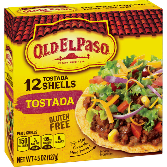 Old El Paso Gluten Free Tostada Shells, 12 Ct, 4.5 oz