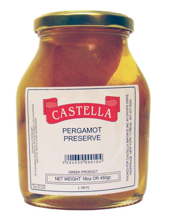 Castella Pergamot Preserve Greek K.Klonis Egion Greece 16oz