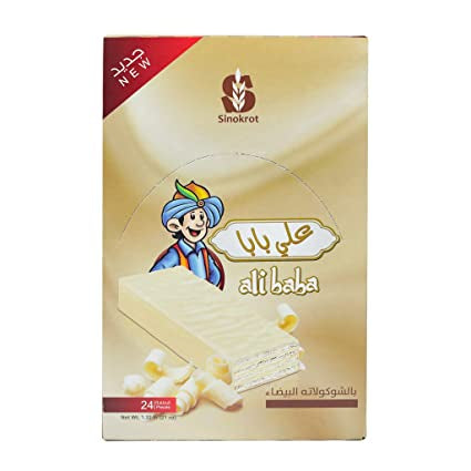 Ali baba  White Chocolate Wafers 24 pcs 600gr