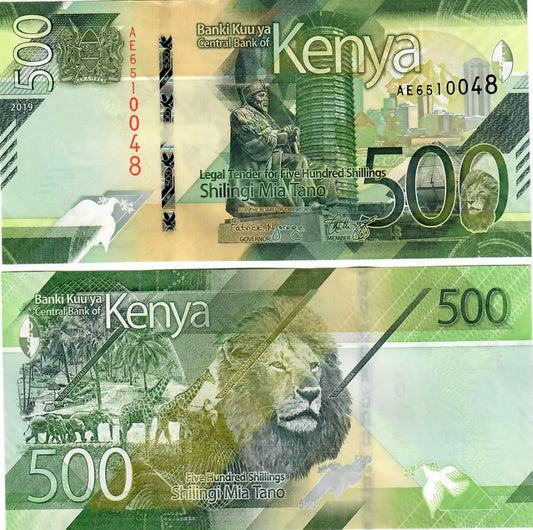 Kenya 500 Shillings 2019, UNC,  P-55