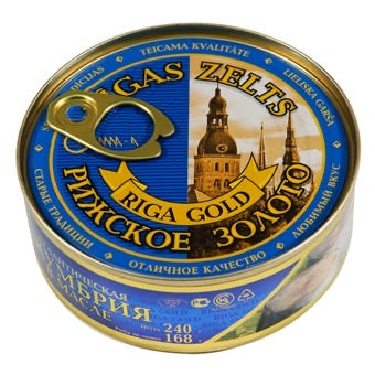 Riga Gold Atlantic Sardines in Oil (Easy Opener) 240g
