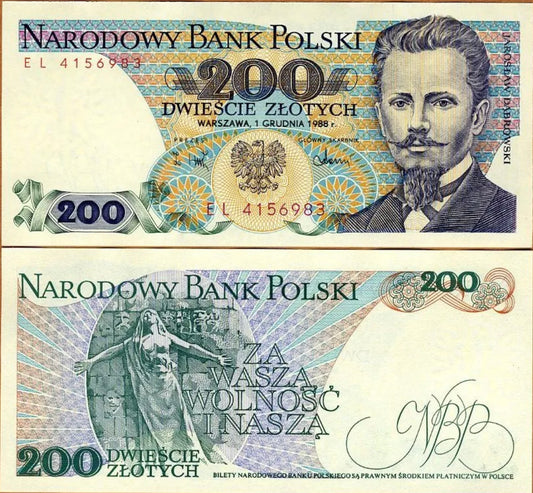 Poland, 200 Zlotych, 1988, P-144 (144c), UNC