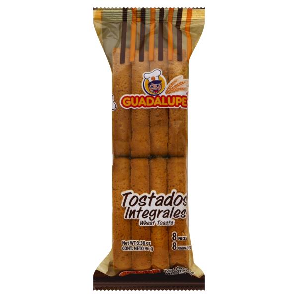 Tostadas Guadalupe Integral Wheat Toasts 8 Slices 96gr