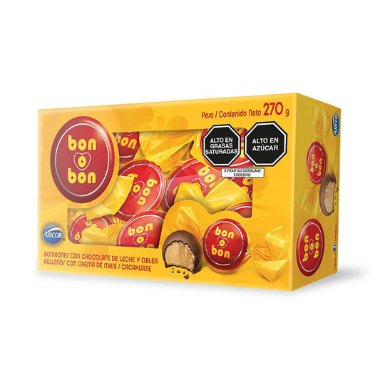 Bon o Bon De Leche y Oblea Caja 270 g (18 unid)