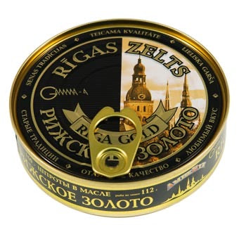 Amberye Riga Gold Smoked Sprats in Oil (Easy Opener) 240gr