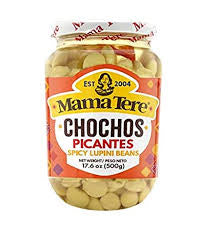 Mama Tere Chochos Picantes (spicy lupini ) 17.6oz