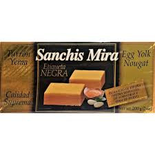 Turron Yema Nougat Egg Yolk Etiqueta negra Sanchis Mira Imported 200gr