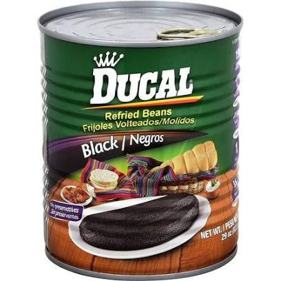 Ducal Frijoles Volteados Negros Molidos Refried 988gr