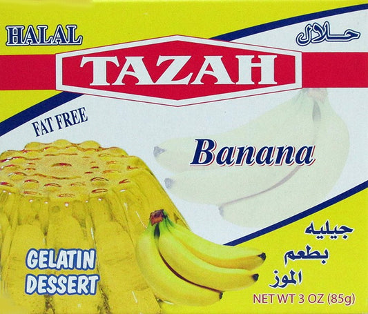 Tazah Halal Gelatin Dessert Banana 3oz