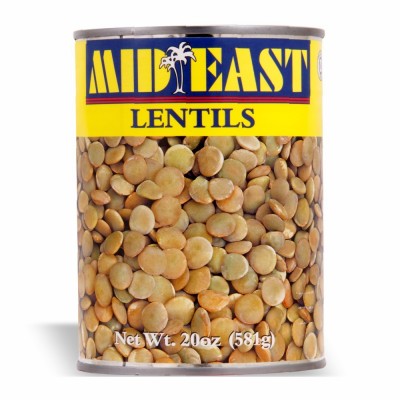 MidlEast Green Lentils In Cans 20oz