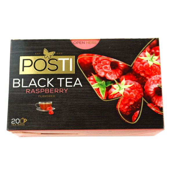 POSTI Black Tea Raspberry Flavored 20 Bags