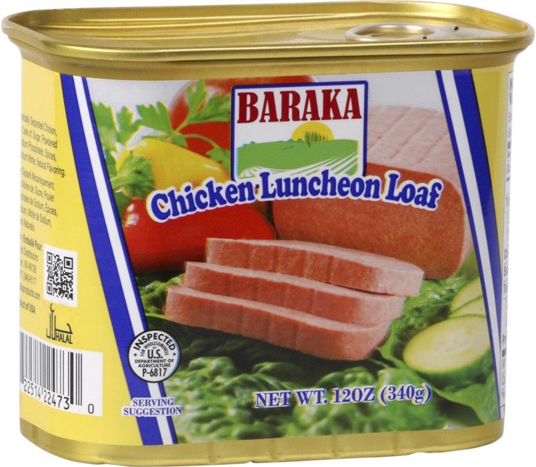 Baraka Halal Chicken Luncheon Loaf 12oz